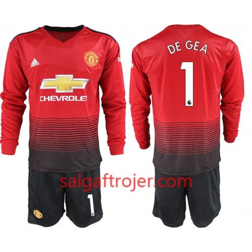 Manchester United Fodboldtrøjer DE GEA 1 Børn Hjemmebanesæt 2018/19 Langærmet Manchester United Fodboldtrøjer DE GEA 1 Børn Hjemmebanesæt 2018/19 Langærmet